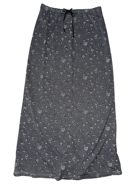 JohnPaulRichard Dresses & Skirts - •JOHNPAULRICHARD•CHARCOAL GRAY DITSY FLORAL PATTERN MAXI SKIRT (PETITE MEDIUM)